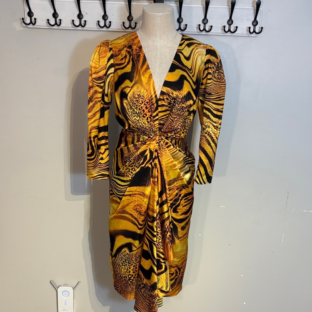 Satin Animal Print Dress by Marciano for Guess Size 0